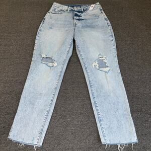 Old Navy High Rise Curvy O.G. Straight Jeans Blue Light Wash Women's Size 8 NWT